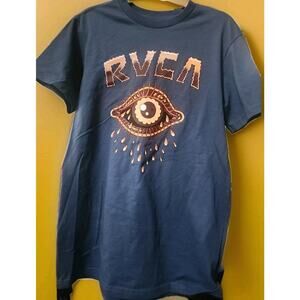 New RVCA Men's Industrial Weepimg Eye Mens T-Shirt Small A130 Excellent Soft